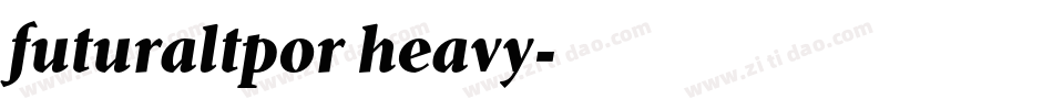 futuraltpor heavy字体转换